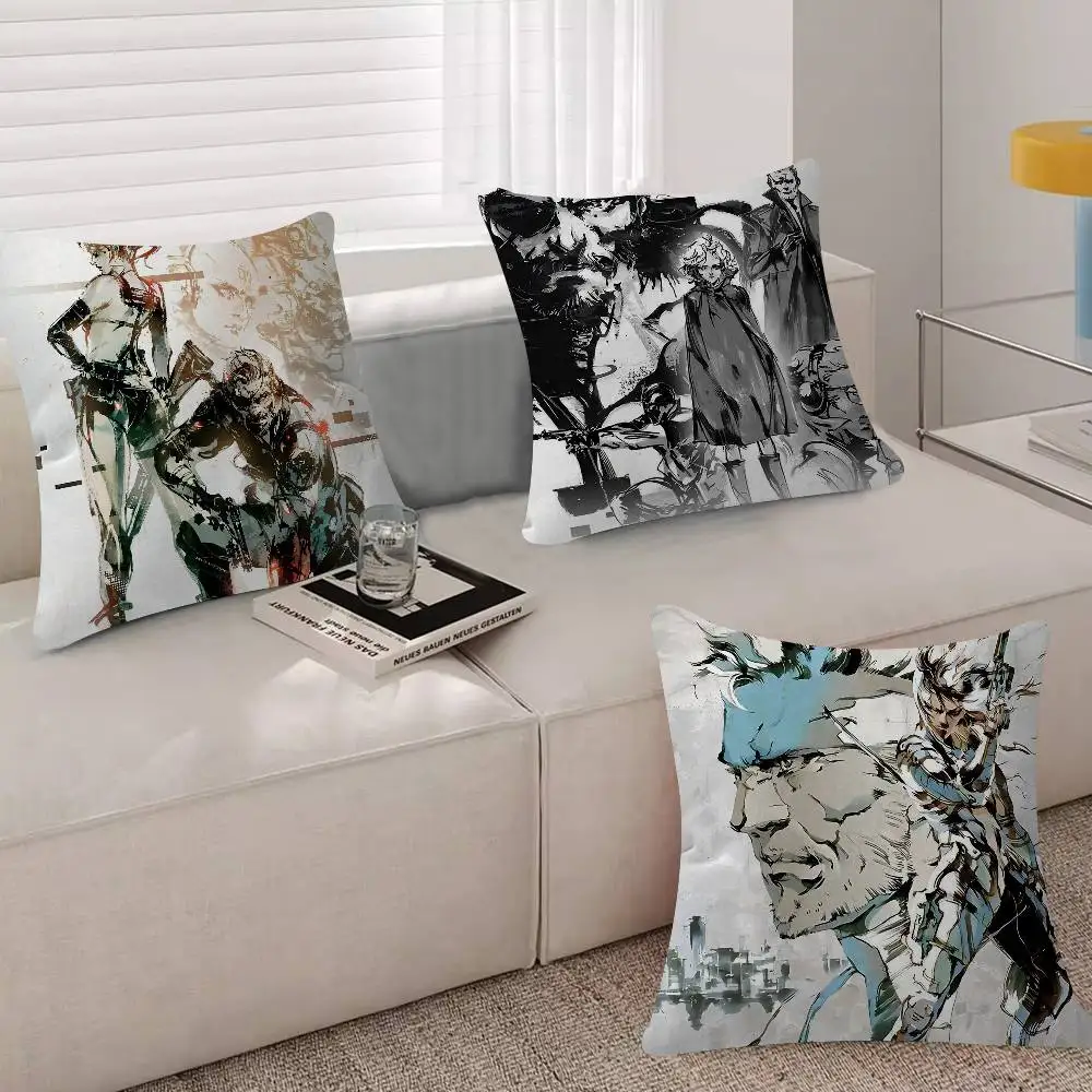 Game M-Metal Gear Solid-MT Personalized Picture Text Home Decorative Pillows Household Gifts 45x45cm