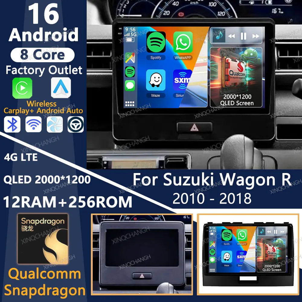 Android 16 Car Radio For Suzuki Wagon R 2010 2011 2012 2013 2014 2015 2016 2017 2018 Head Unit Multimedia Stereo Video Player BT