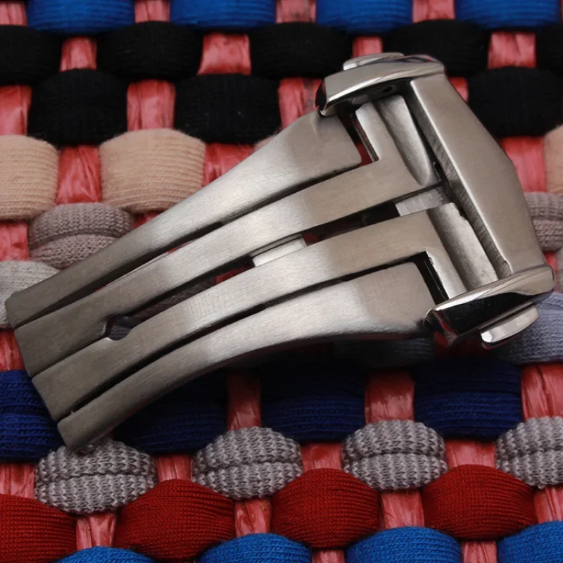 for Omega deployment folding clasp accessories 316L pointed stainless steel bracelet buckle watch strap 18mm