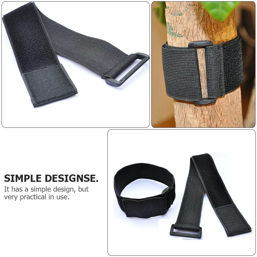 

2pcs Elastic Straps Self Adhesive Buckle Binding Tie Rope Sports Events Carnival Races Kids Fun Games Black Leg Belts