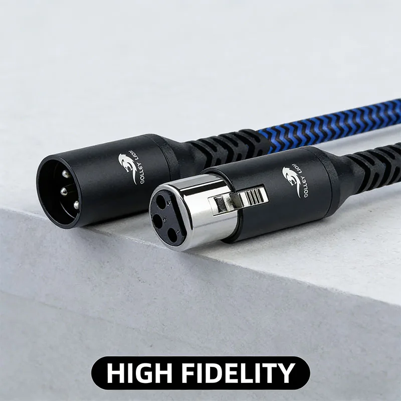 3Pin XLR Extension Cable Male to Female OFC Audio Cable with Foil Braided Shield for Microphone Mixer Amplifier