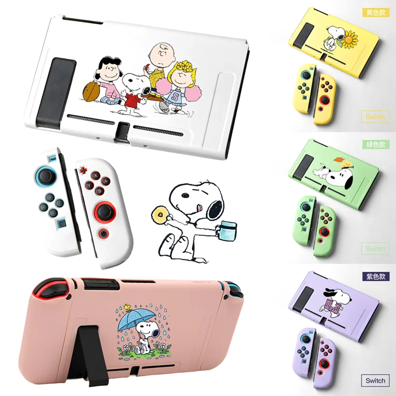 

Kawaii Snoopy Protective Case for Nintendo Switch NS Cartoon Soft TPU Silicone Joycon Console Cover Game Host Accessories Shell