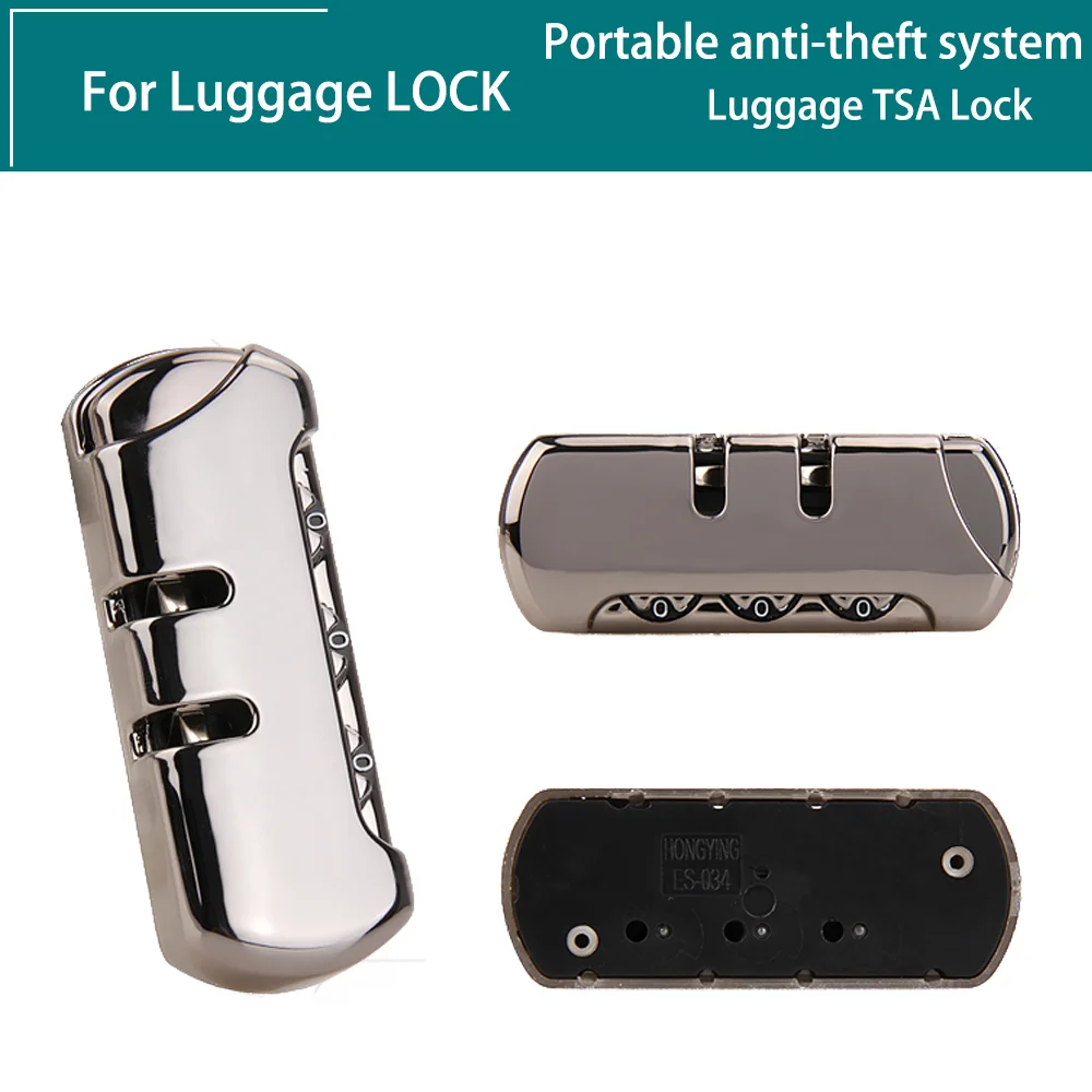 TSA Luggage Combination Lock Accessories Heavy Duty Padlock with Steel Cable Easy Reset Secure For Air Travel and More