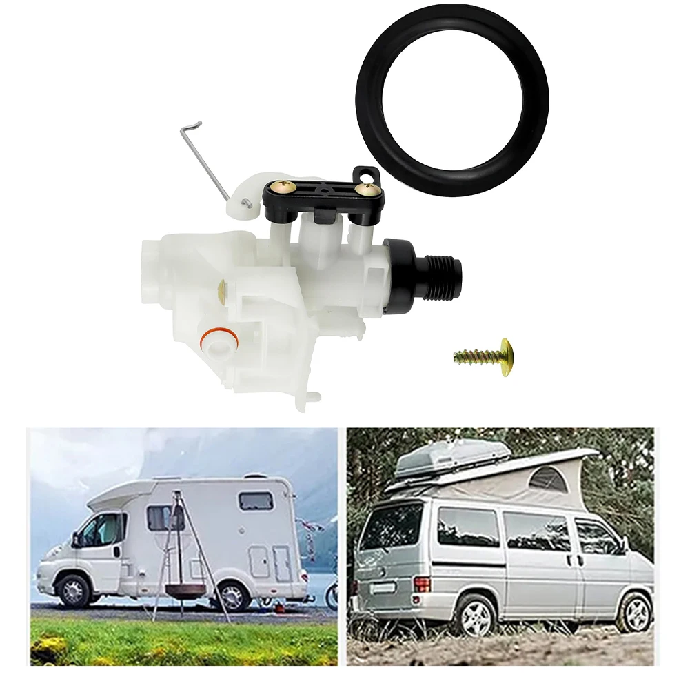 Bathroom Supplies Toilet Water Valve For Bathroom Repair Quick Installation Reliable Performance For RV Toilets Color: White