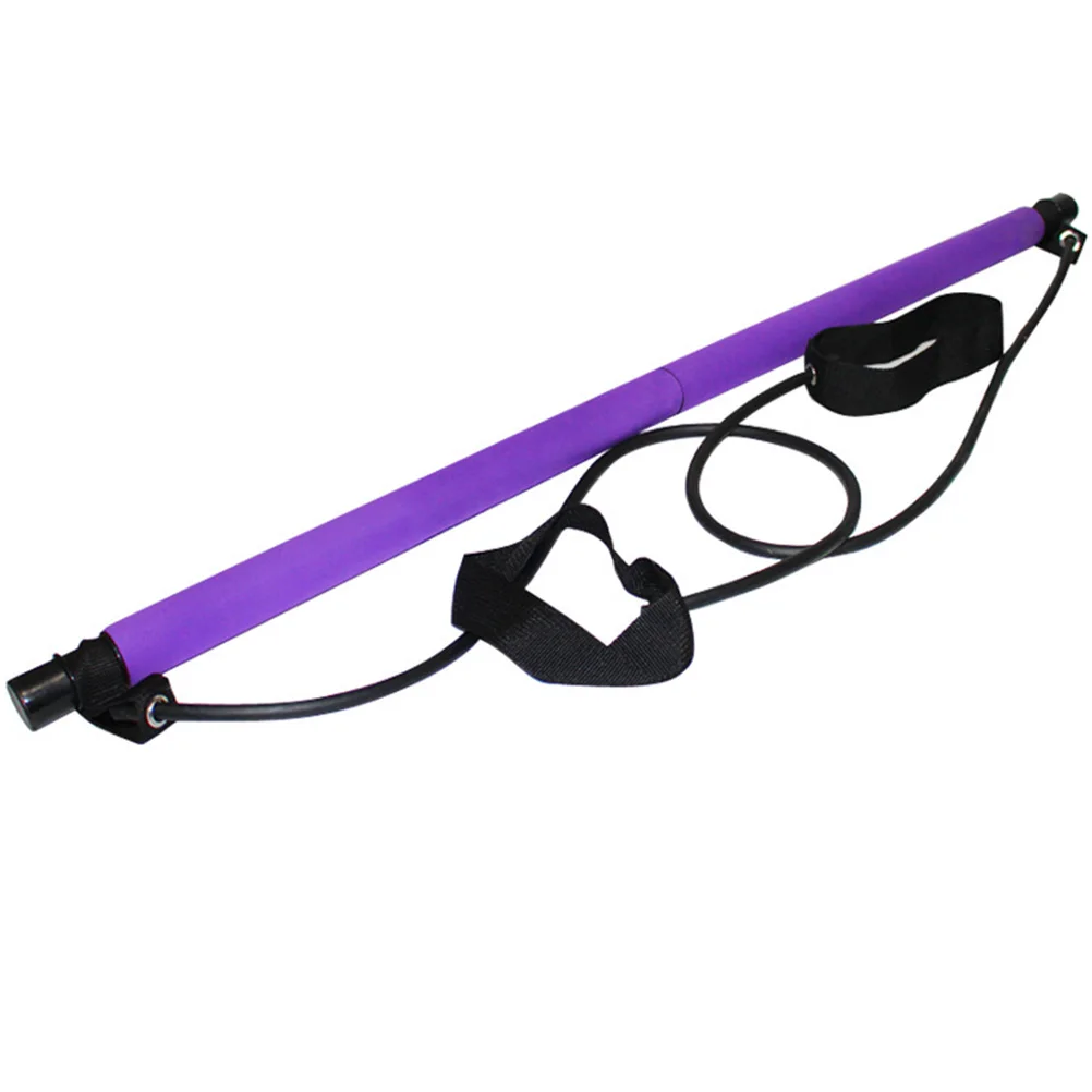 

Rod Pedal Tensioner Yoga Fitness Rope Drawstring Training Purple Pulling EVA Steel Biceps Triceps Shoulders Abdomen Arm