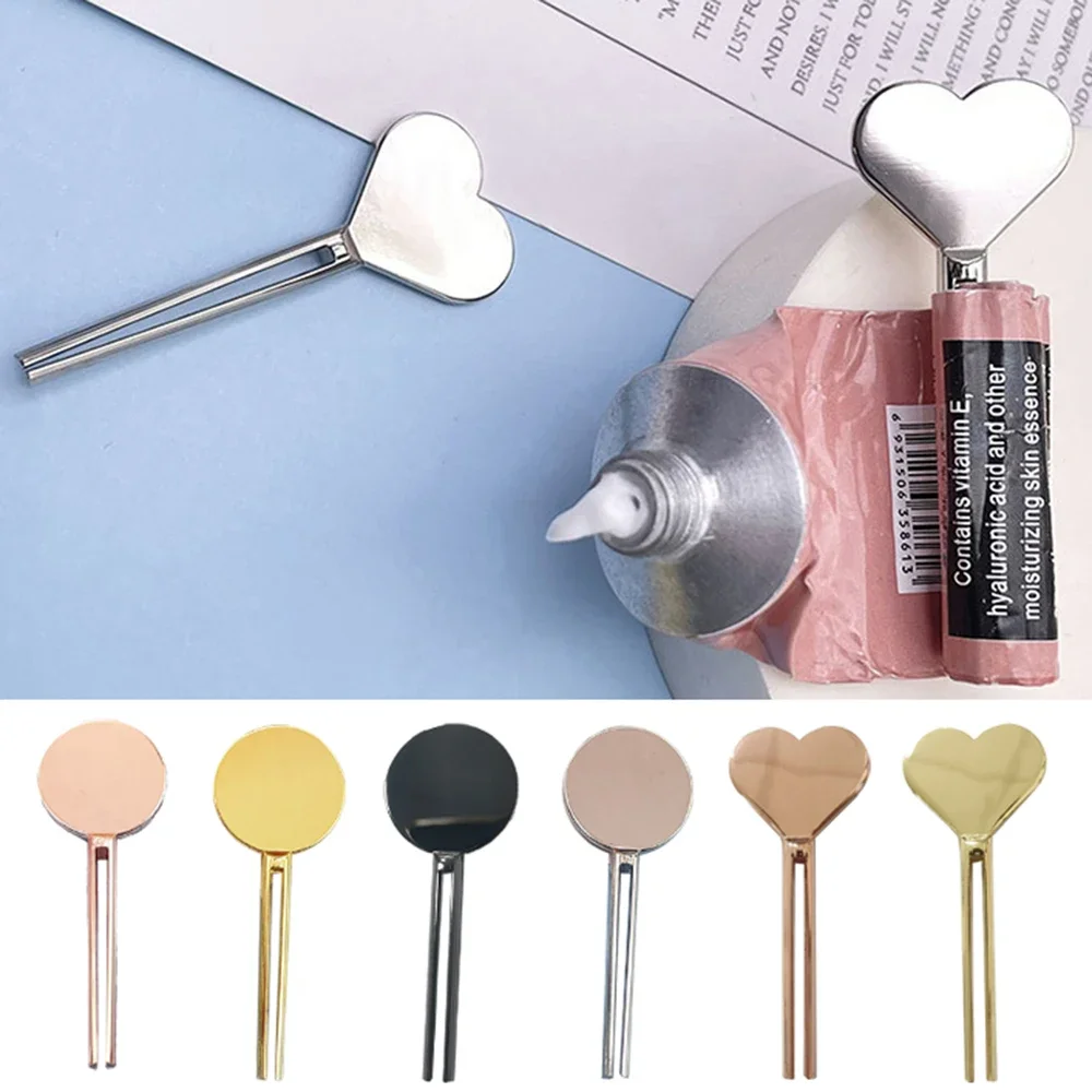 Espremedor Tubo Manual para Pessoas Preguiçosas, Set Rolo Chave, Dispenser Creme Dental, Acessórios Do Banheiro, Útil, Coração, Em Forma De Círculo