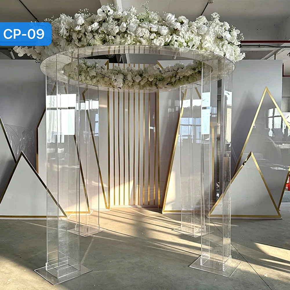 Wedding Decoration Canopy Transparent Clear Acrylic Wedding Mandap Chuppah