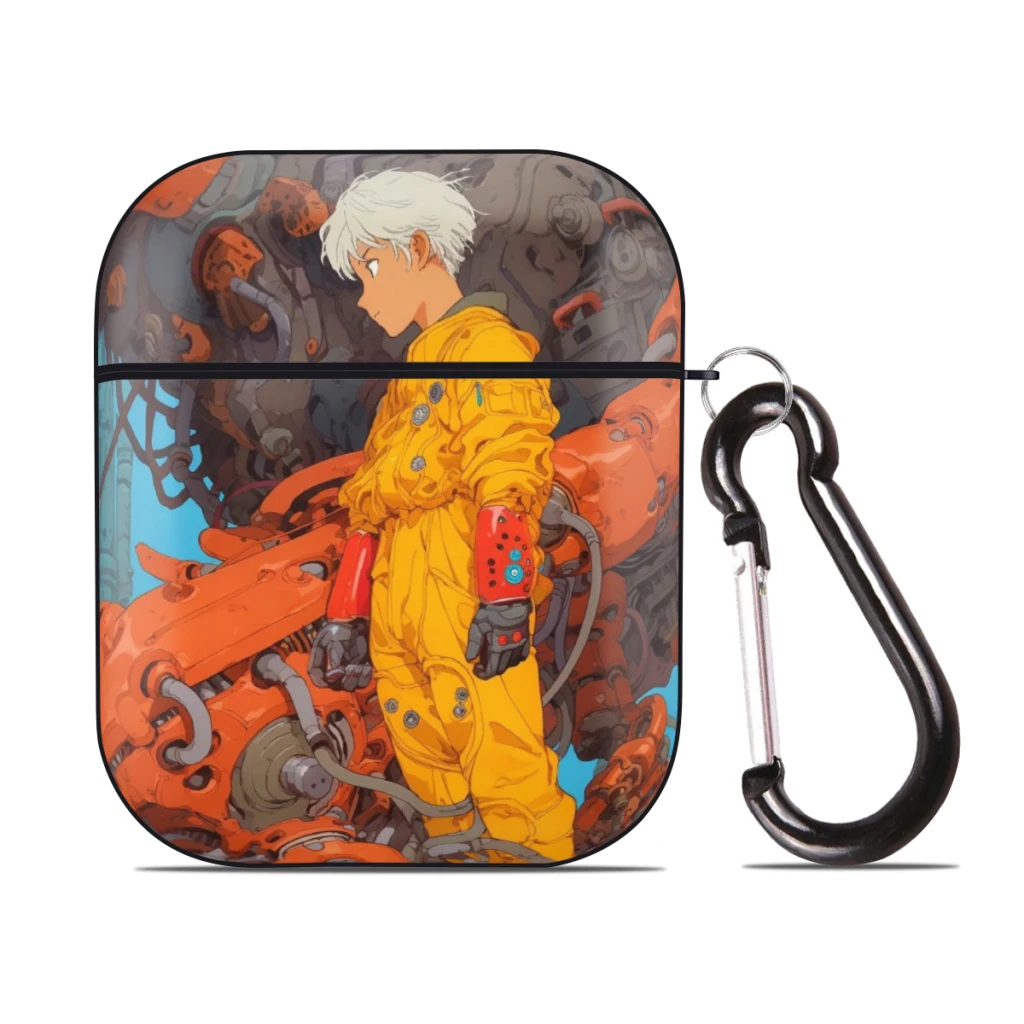 

Silver Haired Boy for AirPods Case Cover Hard PC Protective Cover Compatible with Apple AirPods 2nd 1st Generation Charging Case