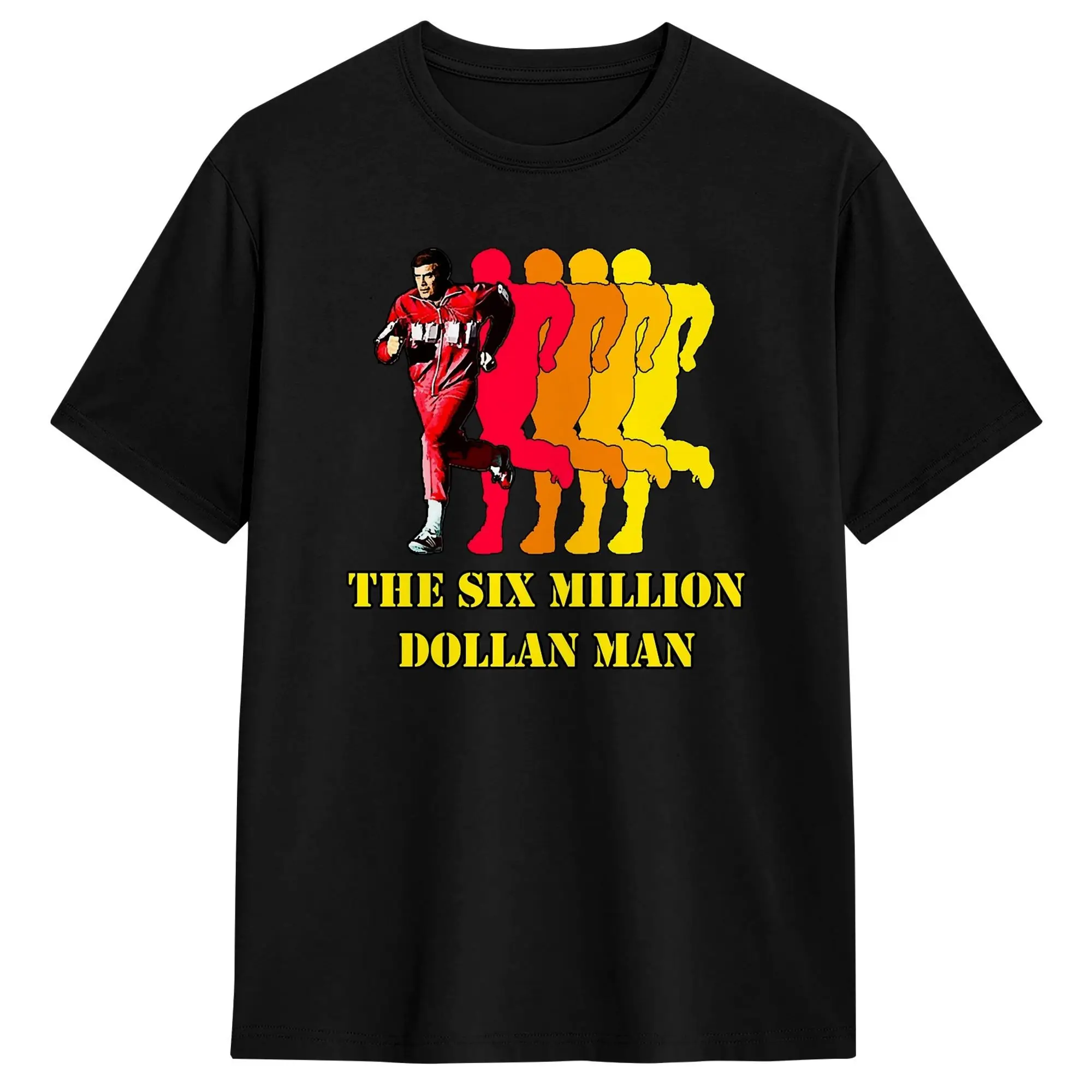 Six Million Dollar Man Tv T-Shirt Summer  Pure Cotton T-Shirts For Men's Trending Casual Tee Shirt Short-Sleeve Vintage Tees