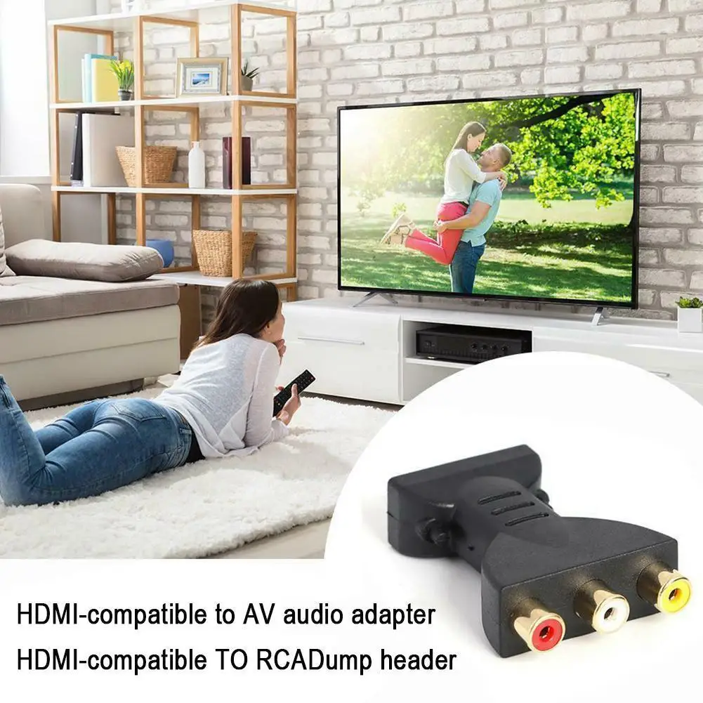 HDMI MaleTo 3 RGB RCA Video Audio Adapter Connecter AV Component Converter Video Cable Digital Signal for PC HDTV DVD 720P 1080P 