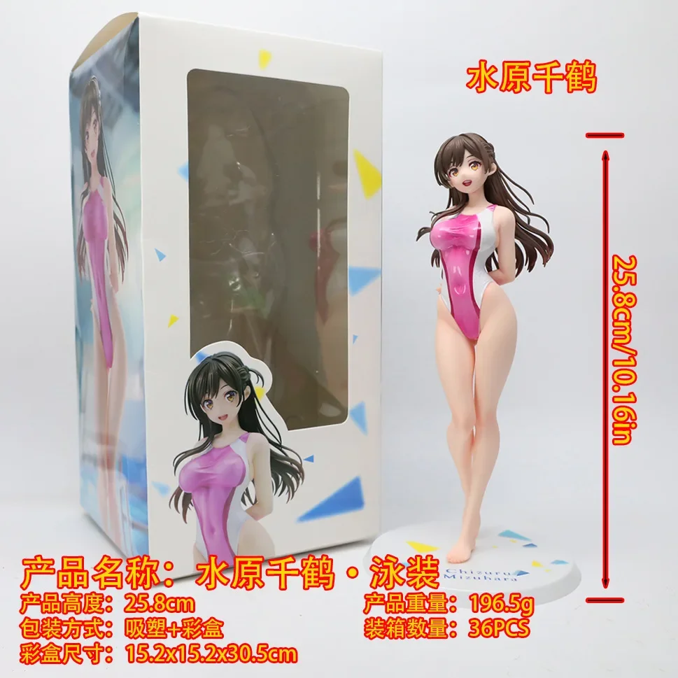 

25CM Ichinose Chizuru Mizuhara Chiduru Rent-A-Girlfriend PVC Action Figure Desk Decoration Model Toy Collection Gift