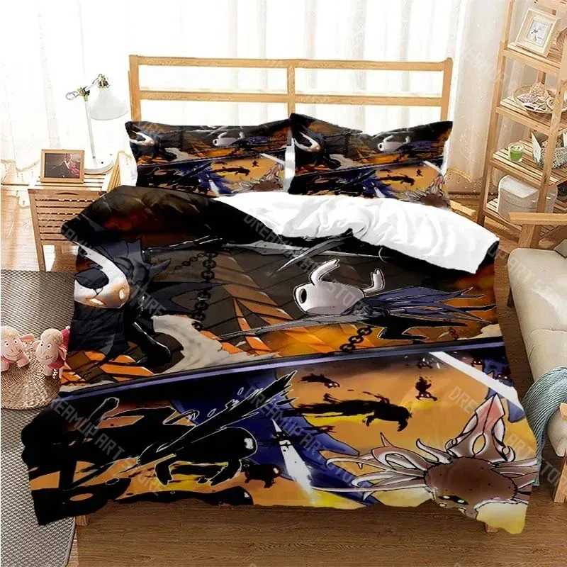 3D Printed Hollow Game Knight Bedding Set for Boys Girls Duvet Cover Pillowcase Twin Queen King Full Single Double Sizes