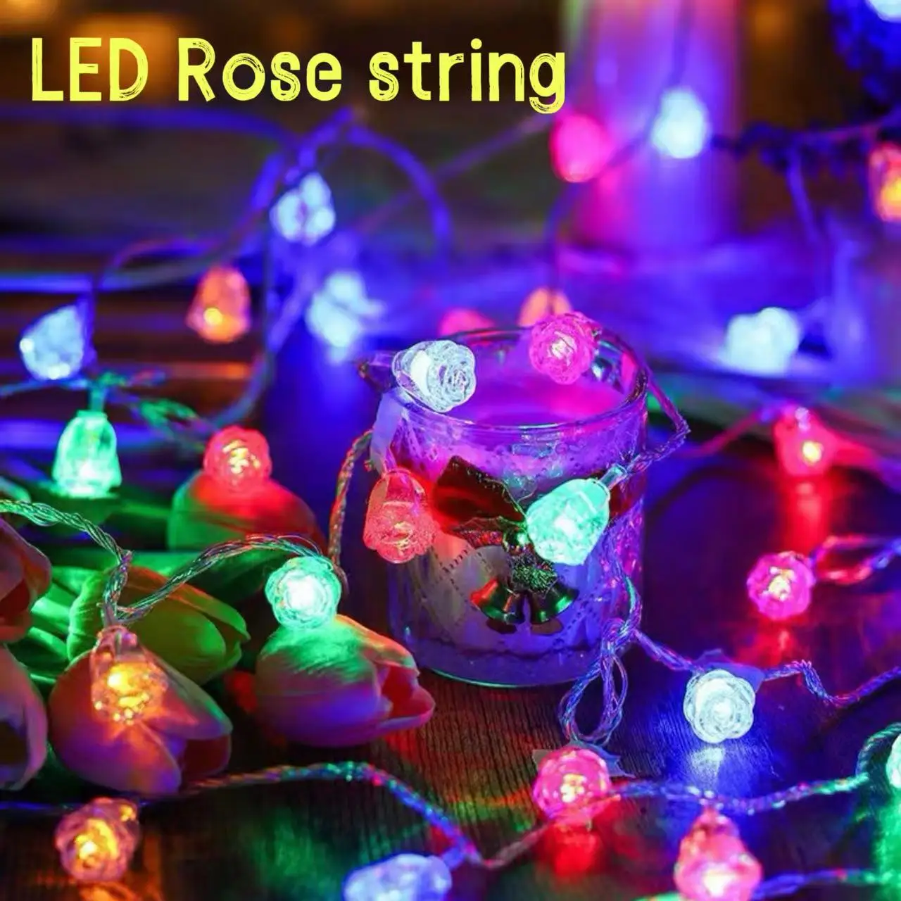 

LED String Lights Romantic VALENTINE'S DAY Rose Outdoor led lights Light Decorative Light Battery USB fairy lights decoration