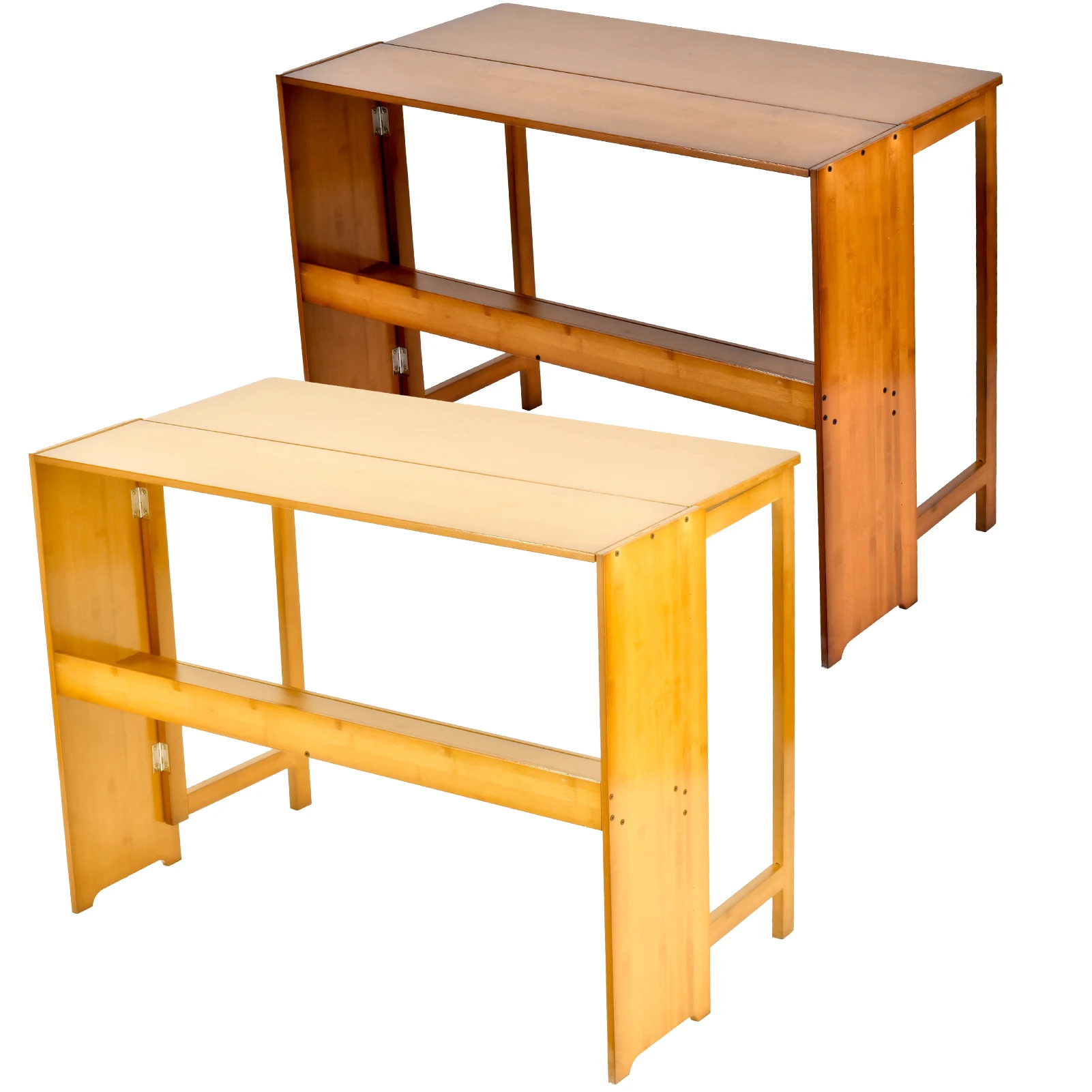

Mid-Century Modern Folding Desk, Bamboo Computer Table for Home Office, Bedroom, and Studio Spaces