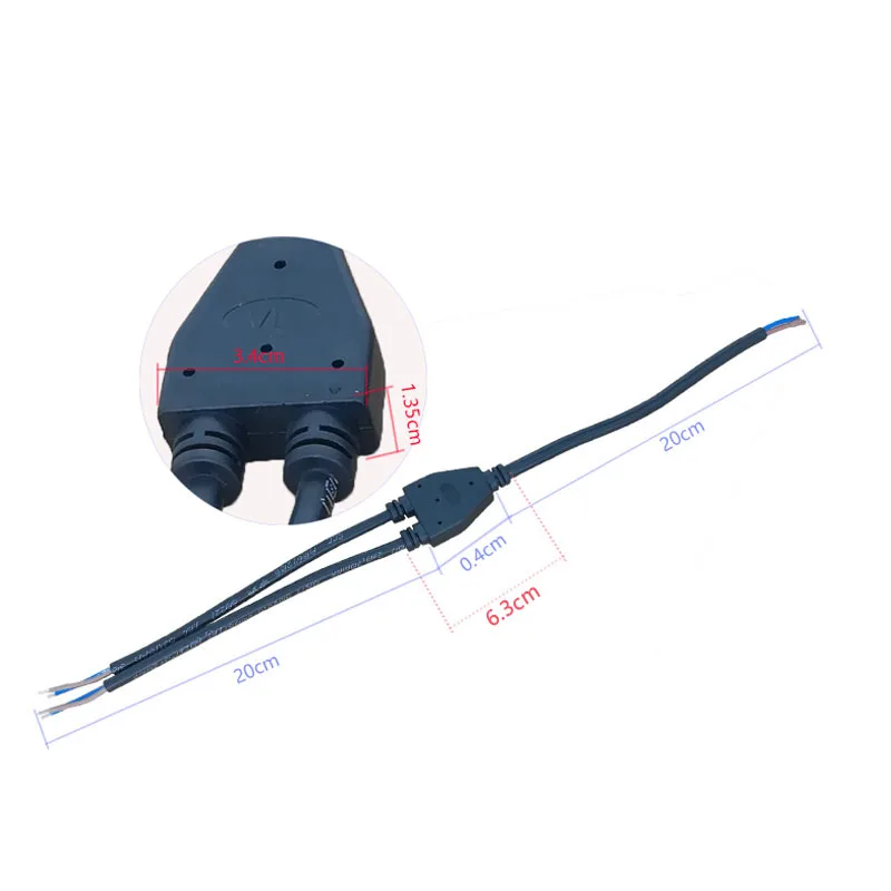 2/3/4/5 Core Y-type  Plug IP67 Waterproof Connectors Cable Docking Male & Female Plug Wire Splitter