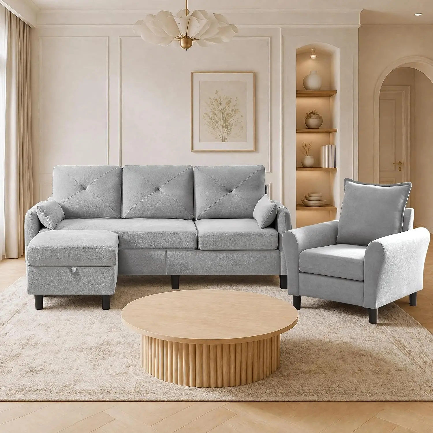 Convertible Sectional Sofa, 77