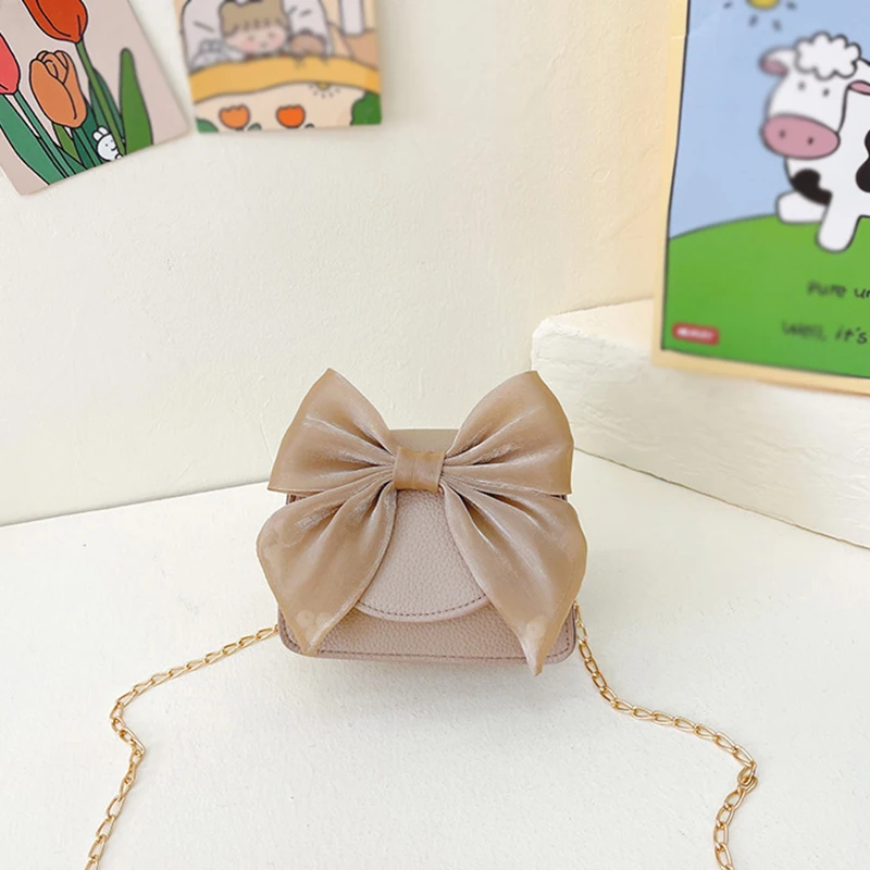 Children's Girl Crossbody Cute Bowknot Designed Children's Shoulder Bags Handbags Cute and Fashionable