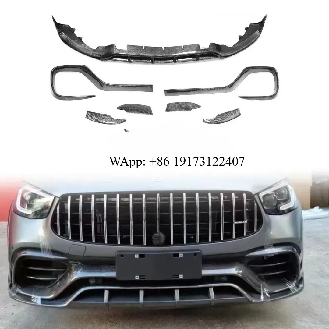 

New KSUI Carbon Fiber Front Lip Diverter Body Kit for GLC/Glc63 2016- Retrofit Bumper Upgrade