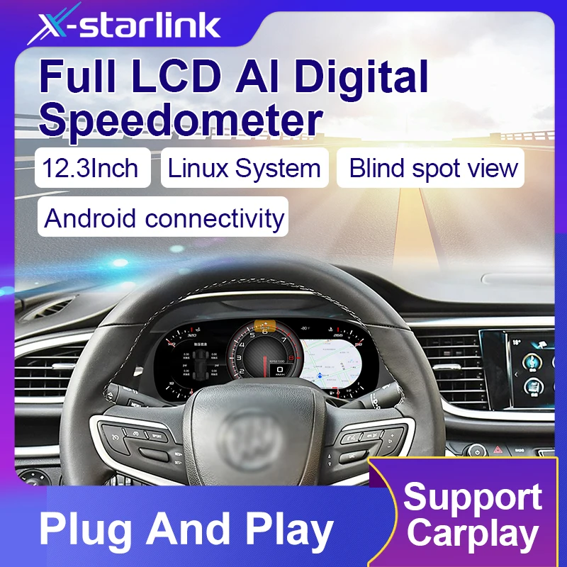 

Carbar12.3'Liunx System Is Used for Buick Excelle Opel Holden Astra 2015-2018 Ai Intelligent Led Instrument Speedometer Car Digital Instrument Intelligent Speedometer Virtual Cockpit