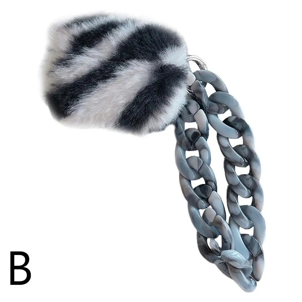 موضة رقيق لينة أفخم ليوبارد حقيبة سماعة الاذن ل أبل AirPods 4 غطاء شتاء دافئ لينة الفراء سماعات حالات وقائية C2P2