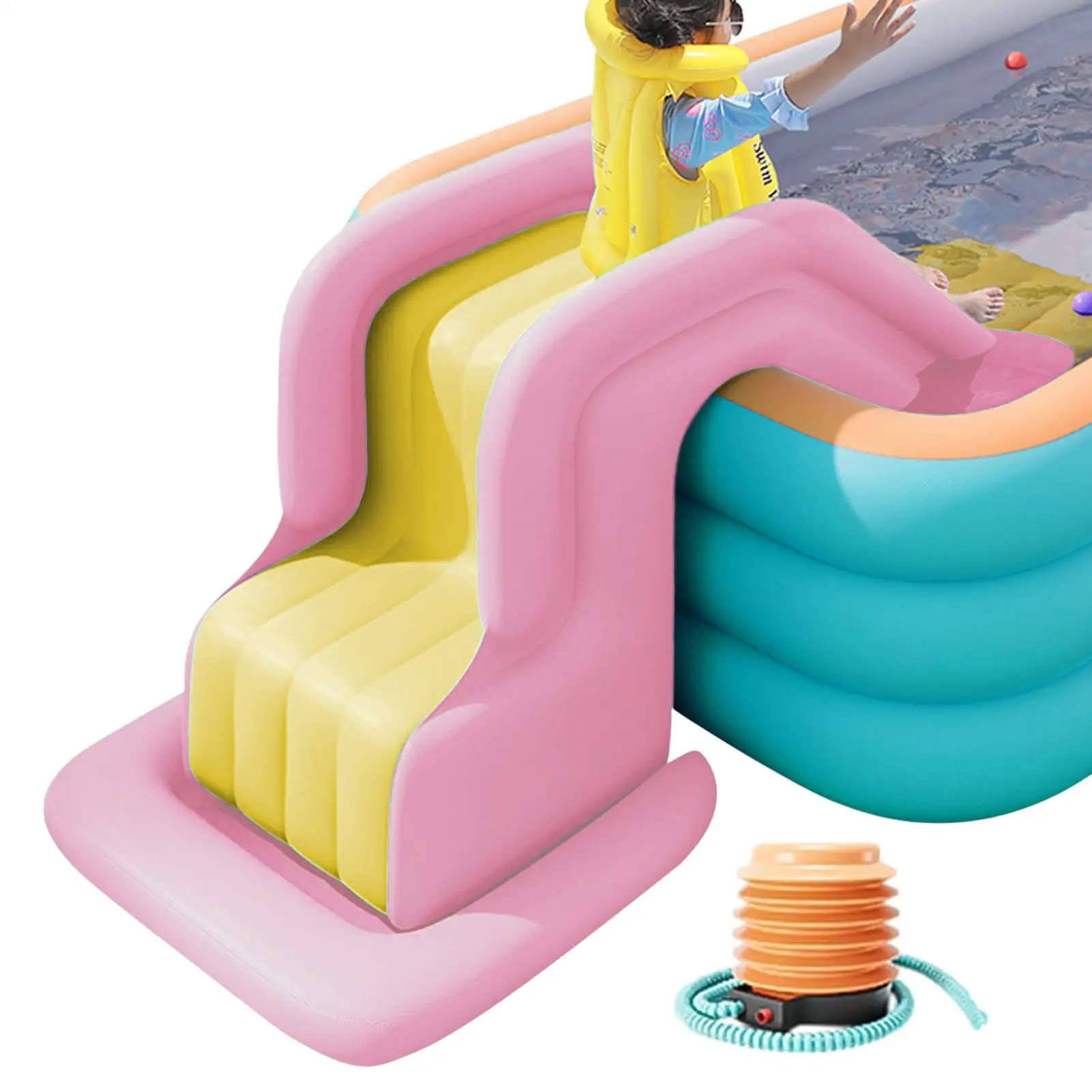 Inflatable Water Slide Compact Inflatable Climbing Wall Water Slide Park Outdoor Summer  joy For Kids Inflatable Pool Slide