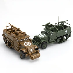 1/72 M3A1 Half-track Armoured Personnel Carrier WWII American Military Vehicle 4D Assembly Model Chariot Toys