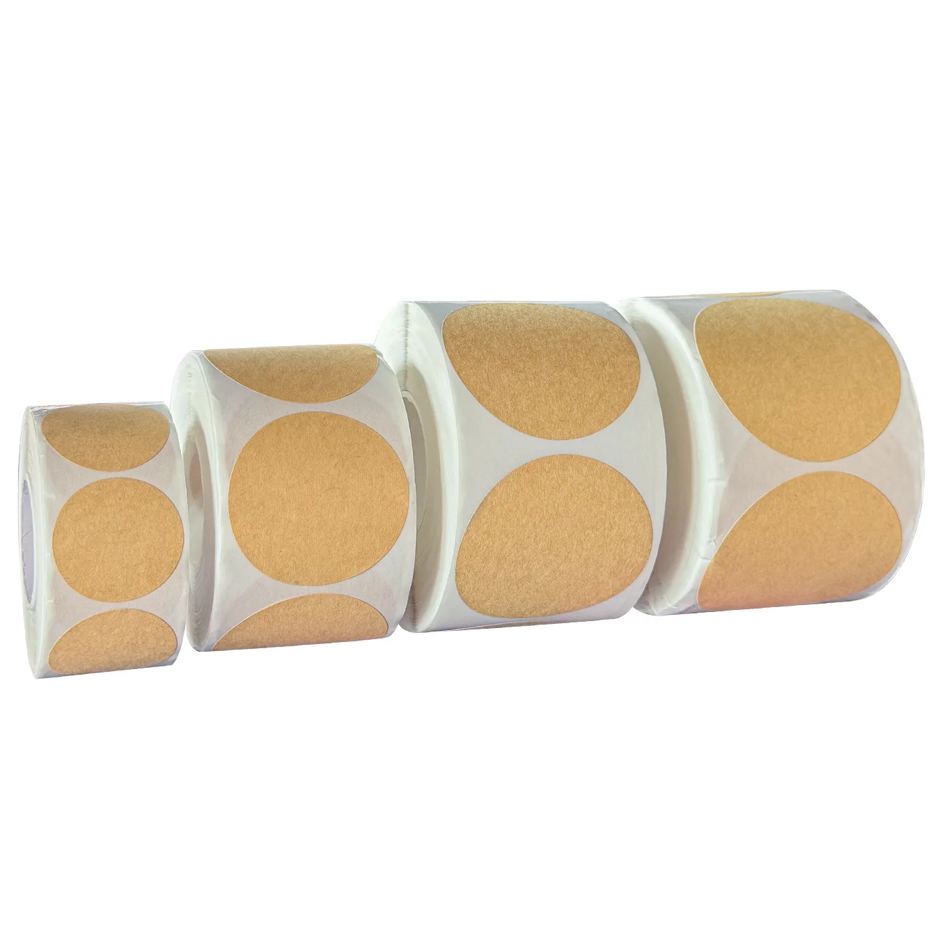 2.5/3.8/4.5/5 cm 500 stks/rol Kraft Ronde zelfklevende Label Papier Sticker Classificatie Naam Gepersonaliseerde Etiketten Stickers - afbeelding 2