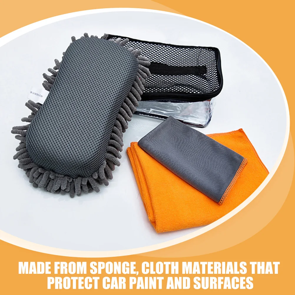 1 مجموعة مجموعة أدوات غسيل السيارات الإسفنج منشفة تنظيف الملابس للسيارات بالتفصيل صيانة متعددة الوظائف اكسسوارات غسل #2
