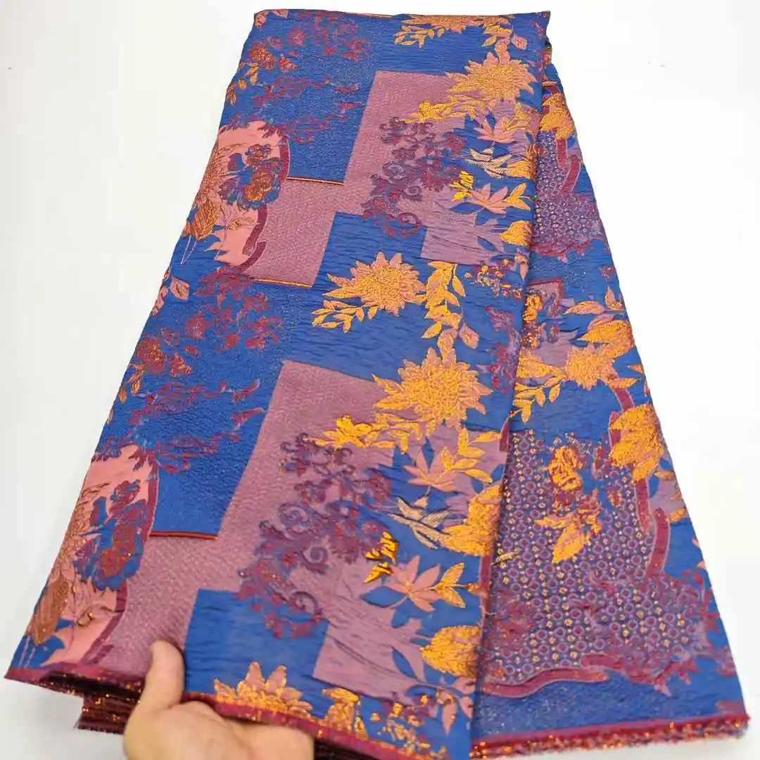 African Lace Fabric 2025 Jacquard Nigerian Bridal High Quality French Jacquard Lace Fabric For Wedding