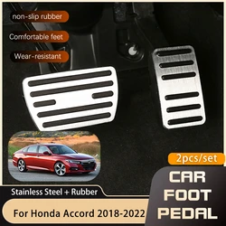 2x for Honda Accord LX CV1 2018~2022 Car Foot Pedals Gas Accelerator Brake Stainless Steel Non-slip No Drilling Pedal Cover Pads
