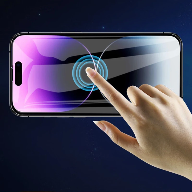 Protector de pantalla de vidrio templado para iPhone, 16, 15, 14, 13, 12, 11 Pro Max, 16, 15, 14, 13, 12, 11 Pro Max, X, XR, XS Max, 2 unidades