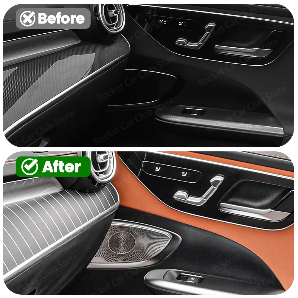 

For Mercedes Benz GLC X254 W206 C Class Car Lnterior Modification Accessories Non Luminous Door Audio Door Speaker Cover Plate