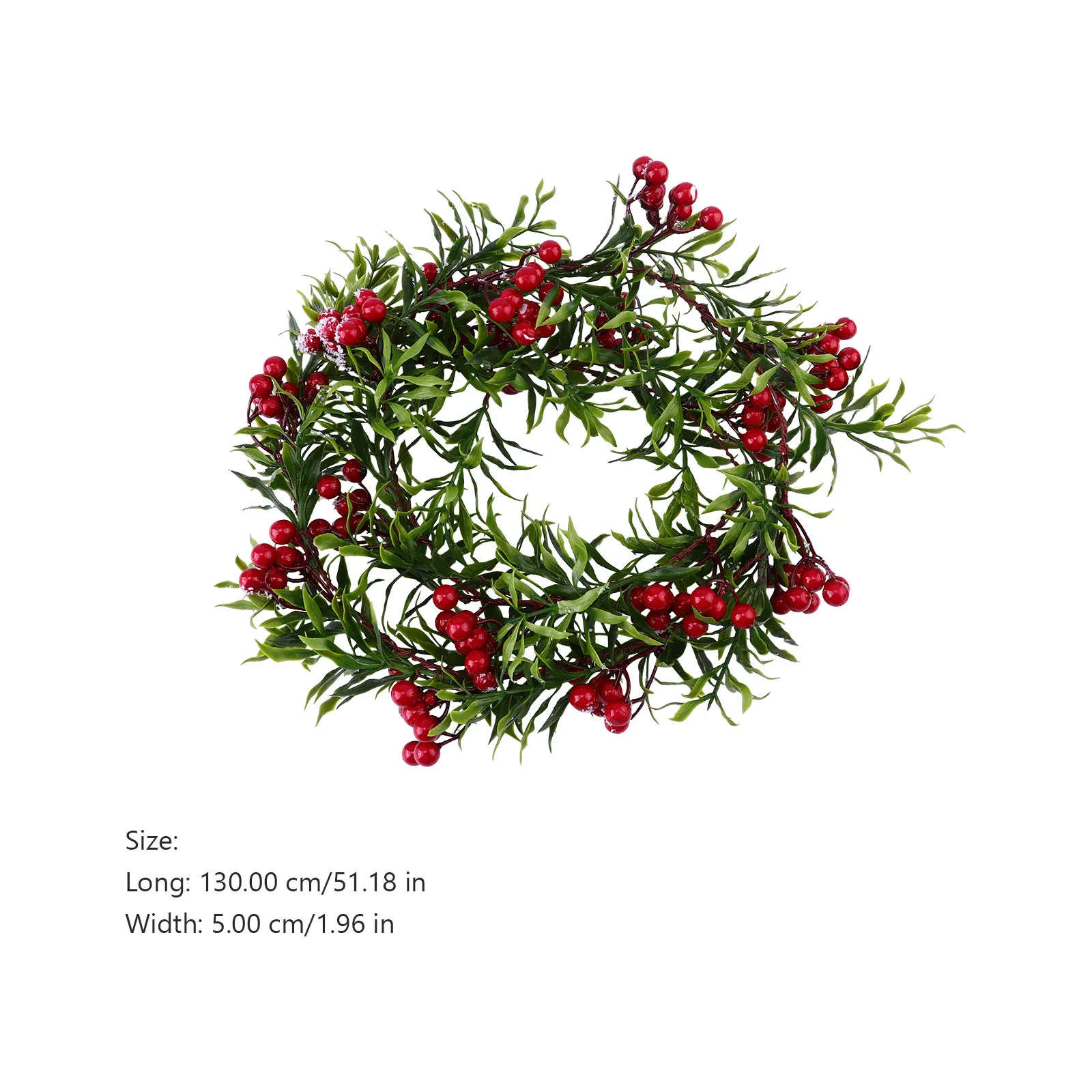 

Red Berry Rattan Garland Christmas Decor For Tree Mantel Stair Handrail Home Holiday Decoration Simulate Berry