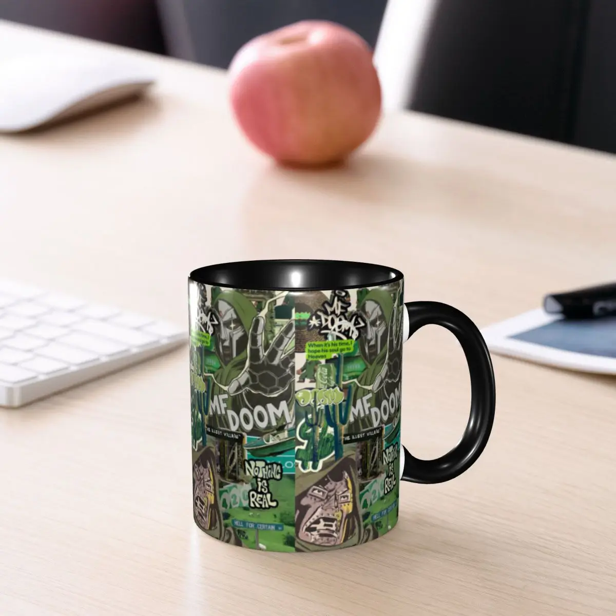 American Rapper MF Doom Mad Villain Music Artist Mug Funny Ceramic Coffee Cups Tea Mugs Milk Cup Drinkware Gifts for Friends