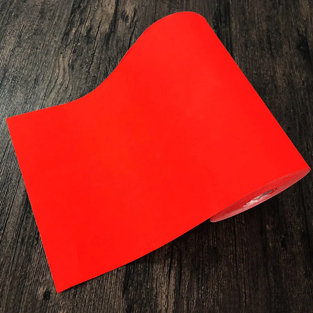 

2 Rolls Chinese Blank Paper Red Rice Paper for Calligraphy Practice Festive New Year Character Writing Portable DIY Art Craft