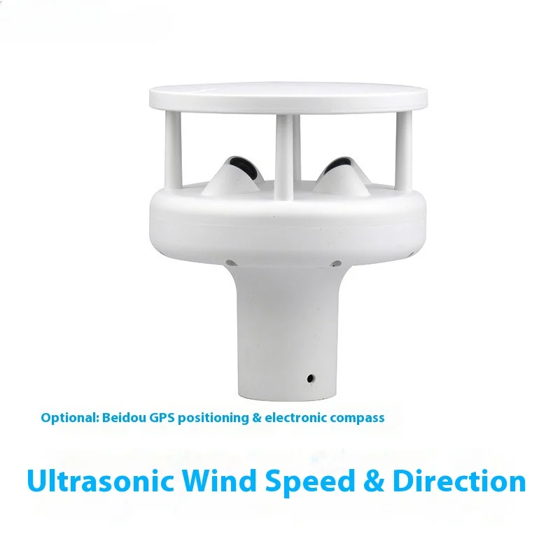 

Ultrasonic wind speed and direction sensor Meteorometer 2 elements VWS002A wide voltage RS485 electronic compass GPS