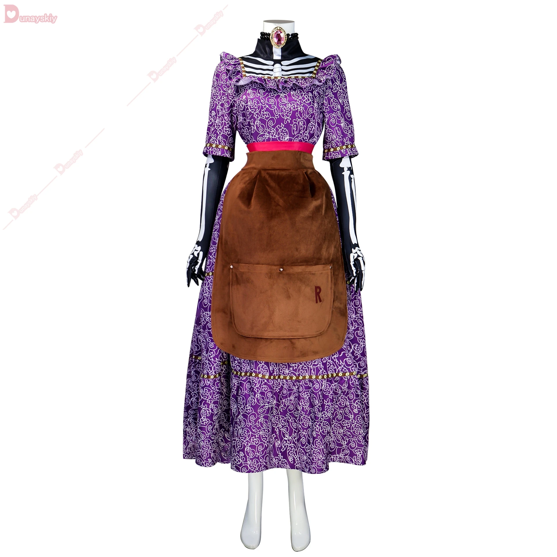 Costume de Cosplay du Film CoCo Mama Imelda pour Fille, Robe Violette de Barrage pour ixde Famille d'Halloween