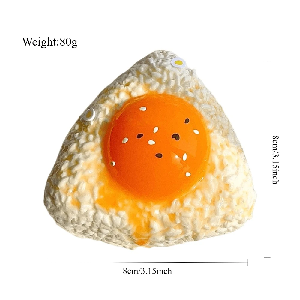 Taba Squishy Egg Bola de arroz Juguete para apretar Alivio del estrés Sensorial Fidget Juguetes para adultos y niños, Regalos divertidos de fiesta antiansiedad