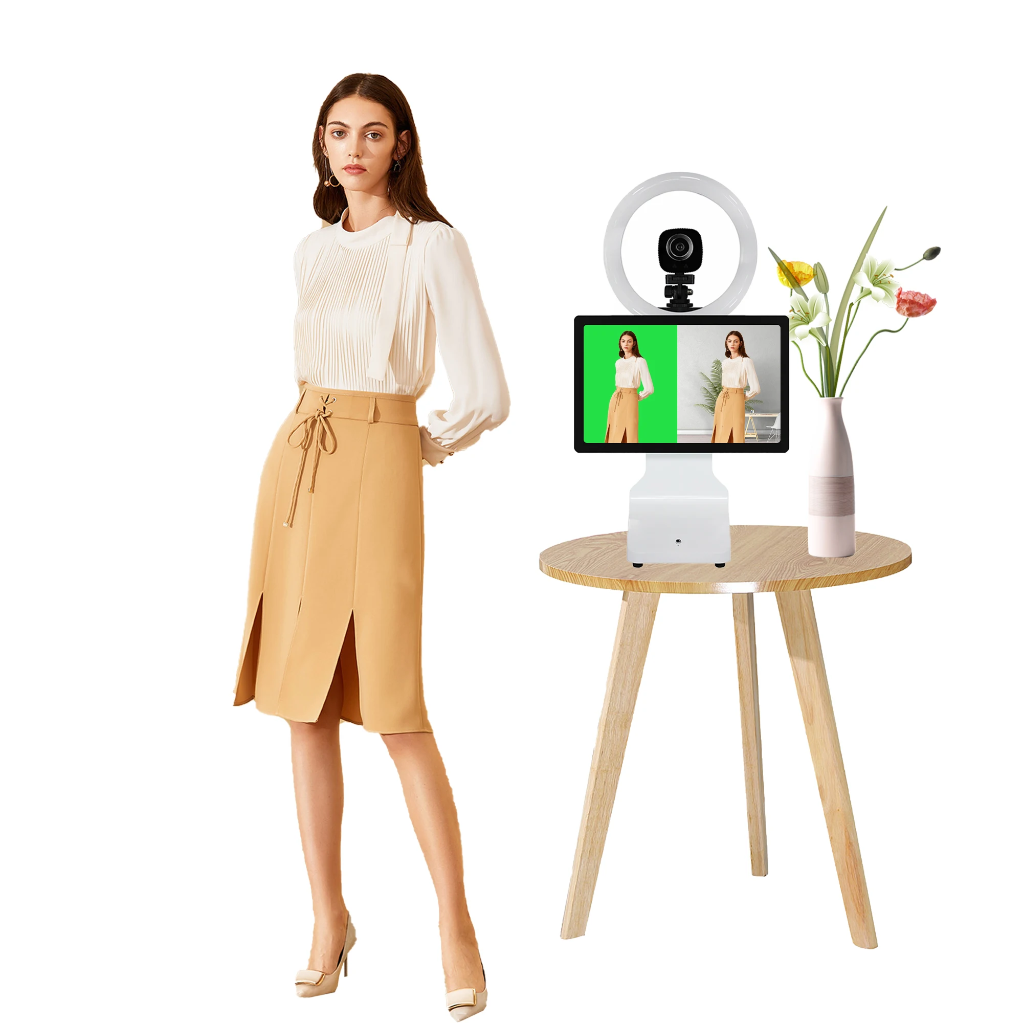 

Video Camera Portable Live Broadcast All-in-one Selfie Business Photobooth