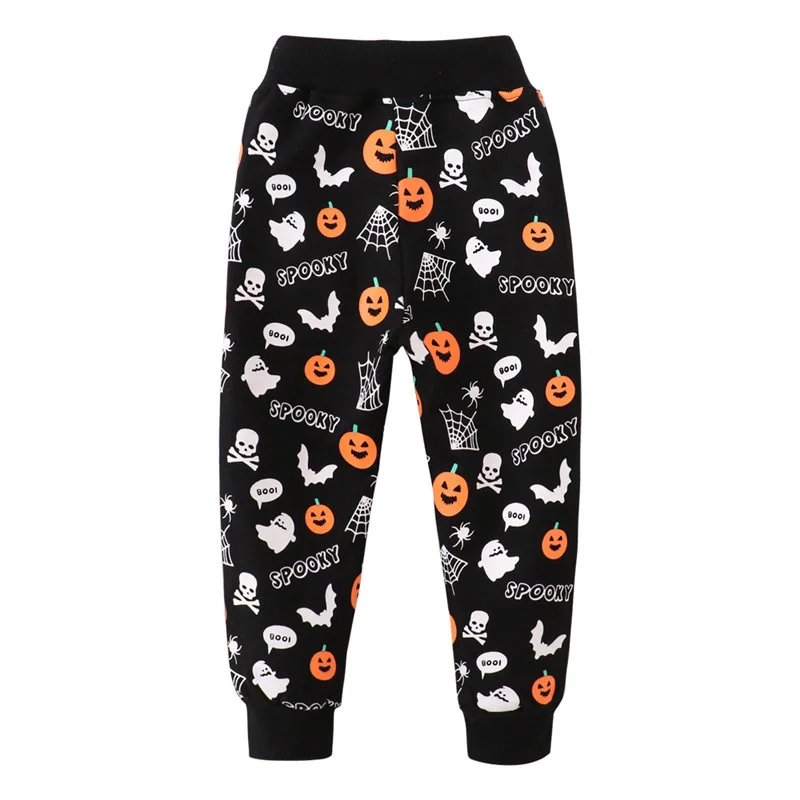 Halloween 2-7T Baby Kids Boys Sweatpants Animals Drawstring Hot Selling Children's Trousers Autumn Spring Kids Clothing Pants