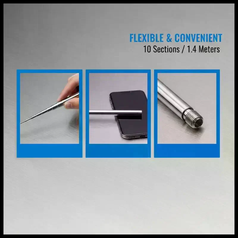 140 cm 10 Section Extendable Telescopic Antenna for FM AM Radio Application Outdoor Indoor Reception