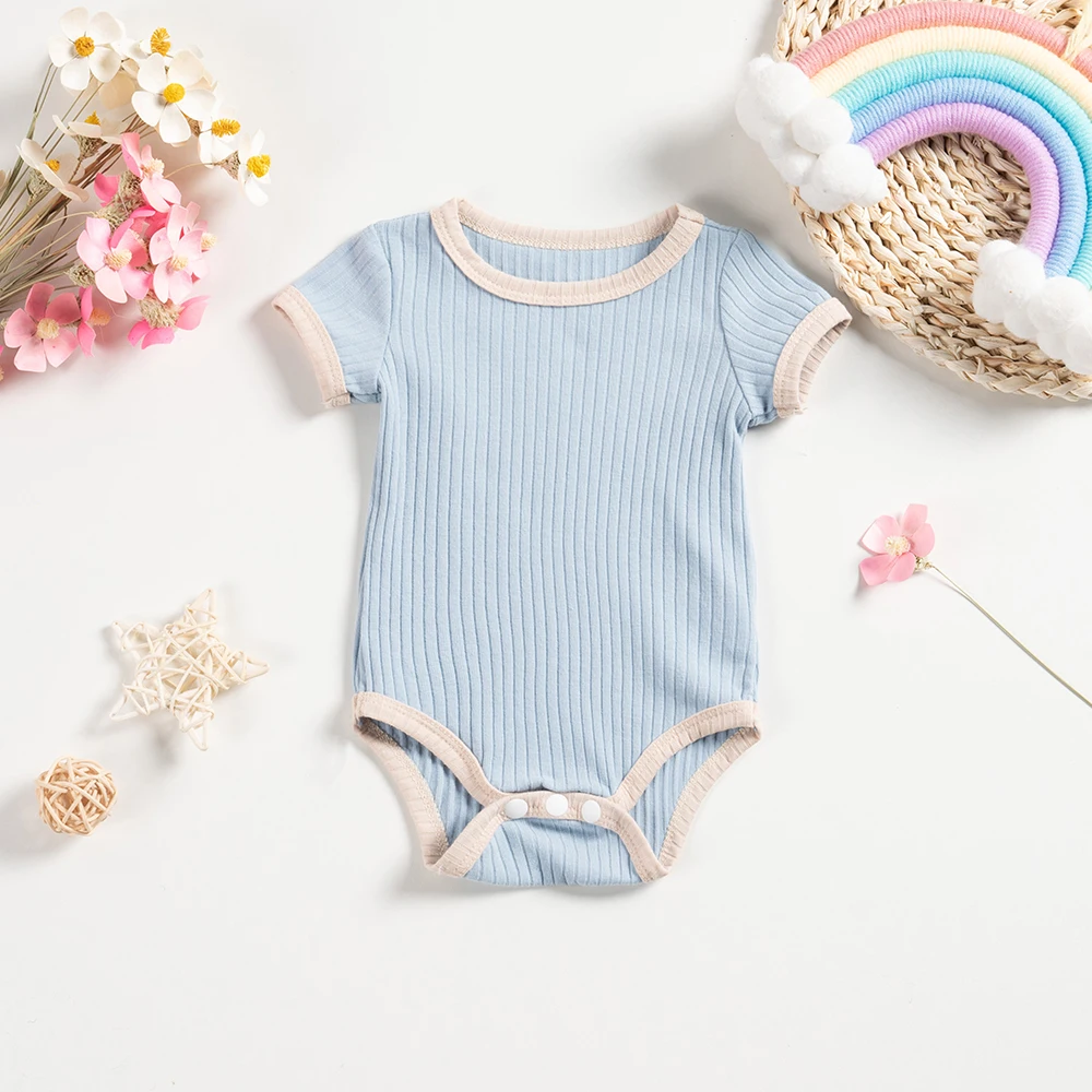 Summer New Triangle Romper 0-24M Baby Solid Colored Fart Wrap Cute and Stylish Baby Clothes Baby Bodysuits Onesie