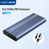ACASIS 10Gbps M.2 NVMe SSD Case  Enclosure M.2 to USB Type C 3.2 SSD Adapter M2 PCIE NVME SSD box For 2230 2242 2260 2280mm ssd