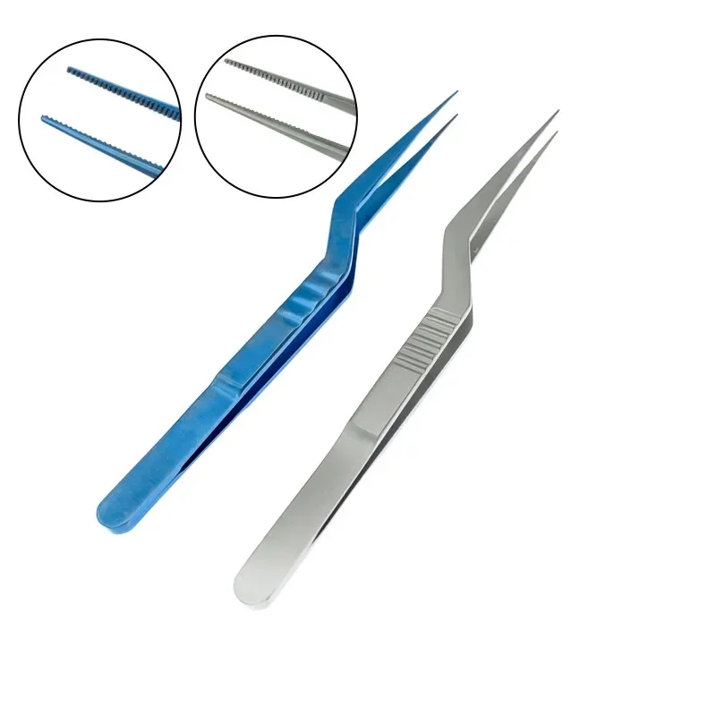 新しいマイクロ手術組織鉗子プラスチック鋸歯状先端眼科眼科手術器具