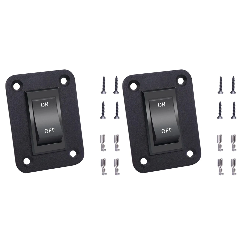 For Outdoor Adventures Black 12V 20A Switch Panel Trailer Power Switch Robust PA66 Material Overload Protection