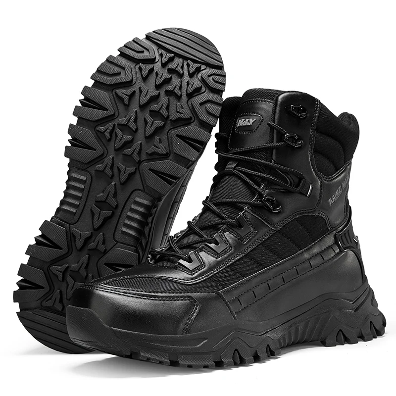 Big Size 39-47 Men's Tactical Work Boots Outdoor Desert Combat Ankle Boots Non-slip Climbing Trekking Shoes
