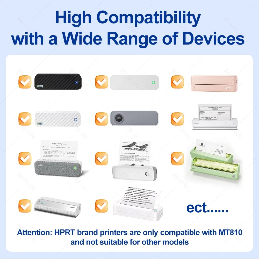 A4 Thermal Paper Rolls 210*30mm&Protective Case Anti Falling Carry Bag with Zipper for A40 Wireless Bluetooth Portable Printer