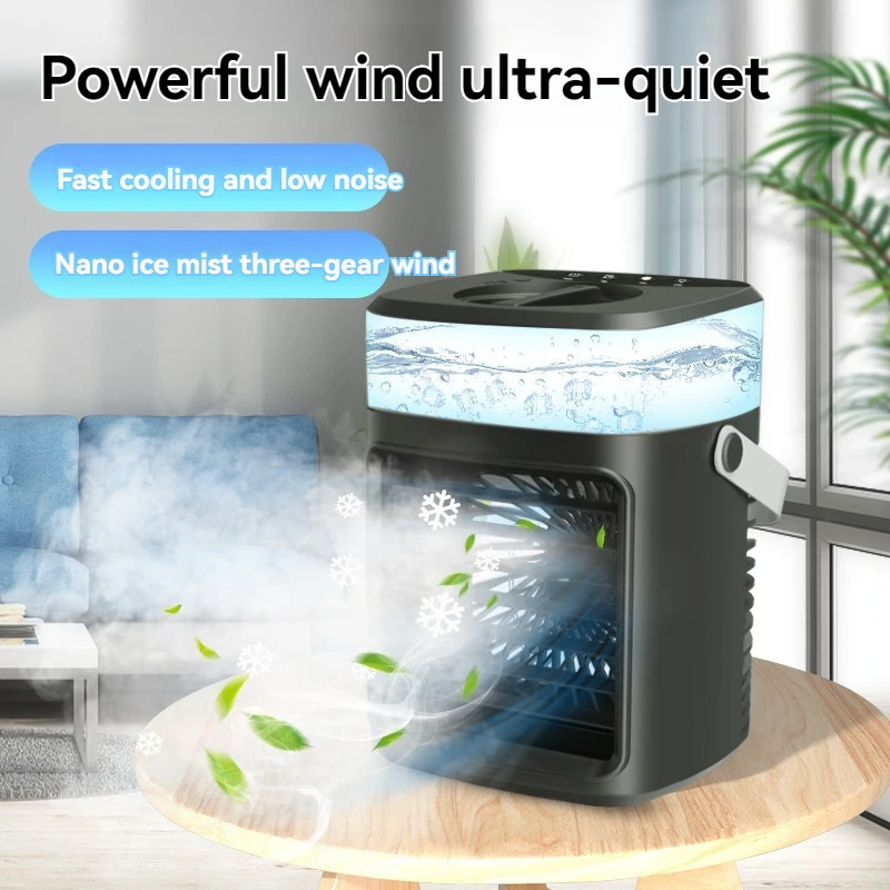 New USB Mini Refrigeration Air Conditioning Home Small Air Conditioner Portable Mobile Humidifying Desktop Water Cooled Electric