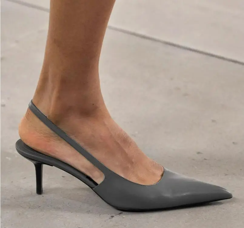 مثير التمساح براءات الاختراع والجلود امرأة مضخات 10/8/5 سنتيمتر الخنجر الكعوب أشار تو امرأة الظهر أحذية خفيفة الصنادل مأدبة الأحذية #4