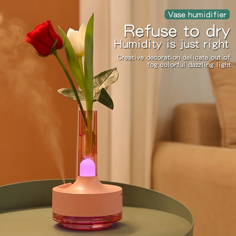 

1PC 1200mAh 280ML Rechargeable Vase Aromatherapy Diffuser Air Humidifier Diffuser Perfect For Valentine Gift Office Home Decor